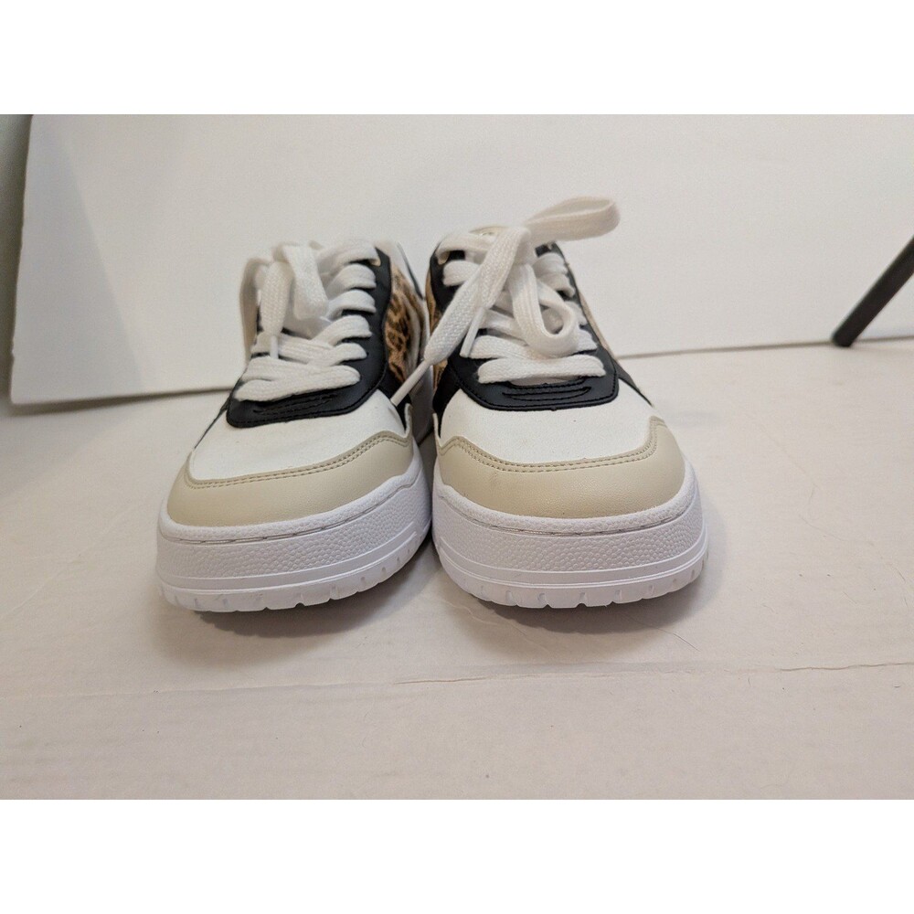 Nine West Nenya Sneakers Women’s Size 7M Ivory Taupe Multi Casual Lace-Up Shoes - Picture 3 of 8